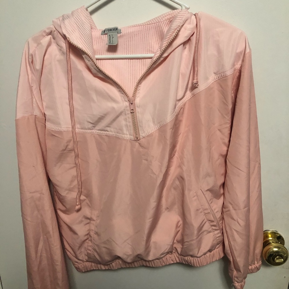 pink windbreaker